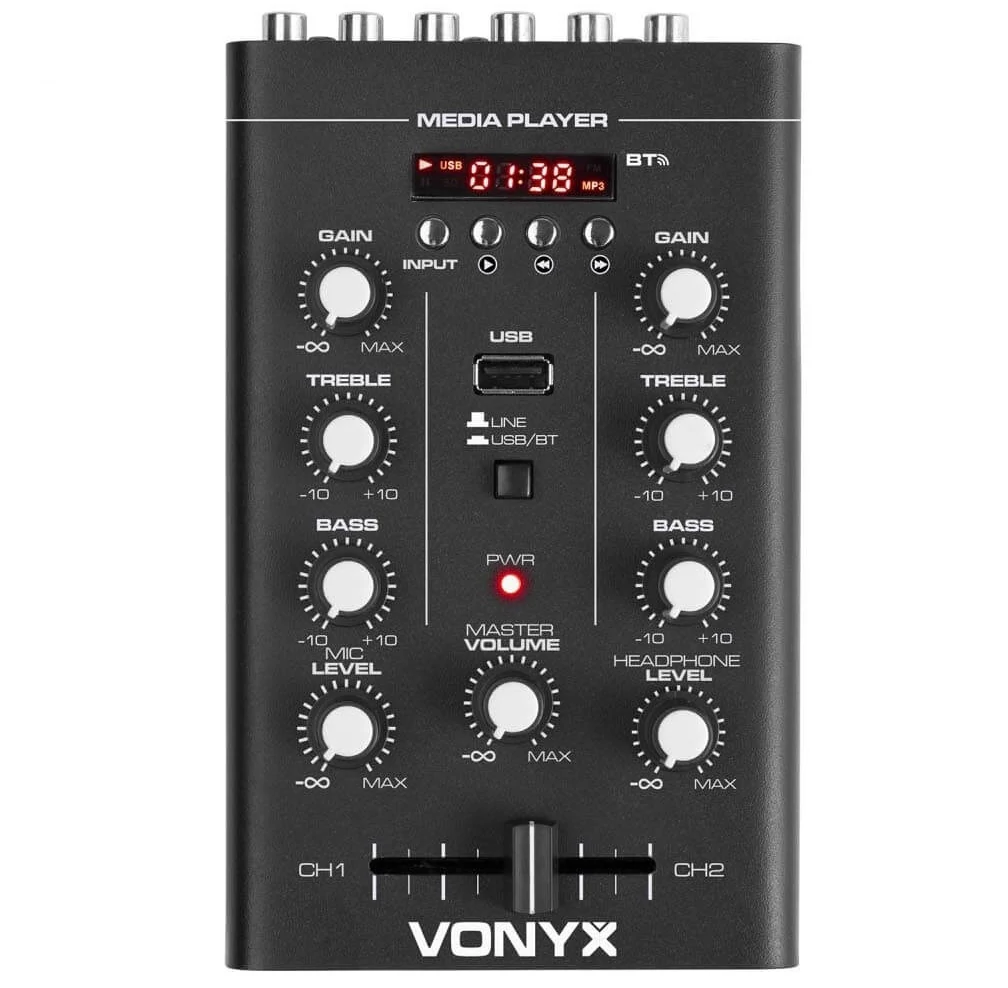 Vonyx STM-500BT 2+1 csatornás DJ, karaoke keverő (USB + Bluetooth)