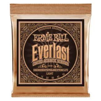 Ernie Ball 2548 Everlast Coated P. Bronze Light 11-52 Akusztikus gitárhúr szett