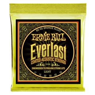 Ernie Ball 2558 Everlast Coated Bronze Light 11-52 Akusztikus gitárhúr szett