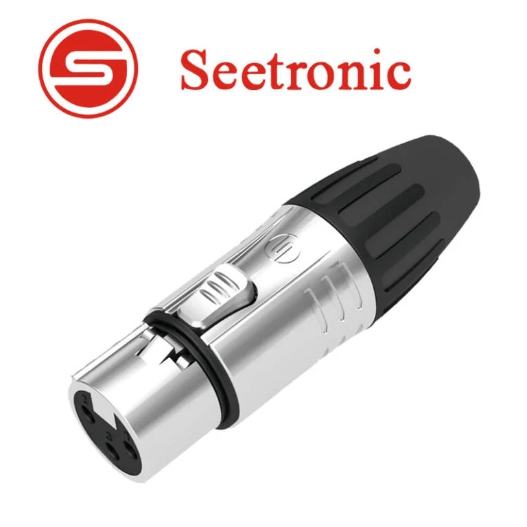 Seetronic SCSF3 XLR lengő mama 3 pólusú króm csatlakozó