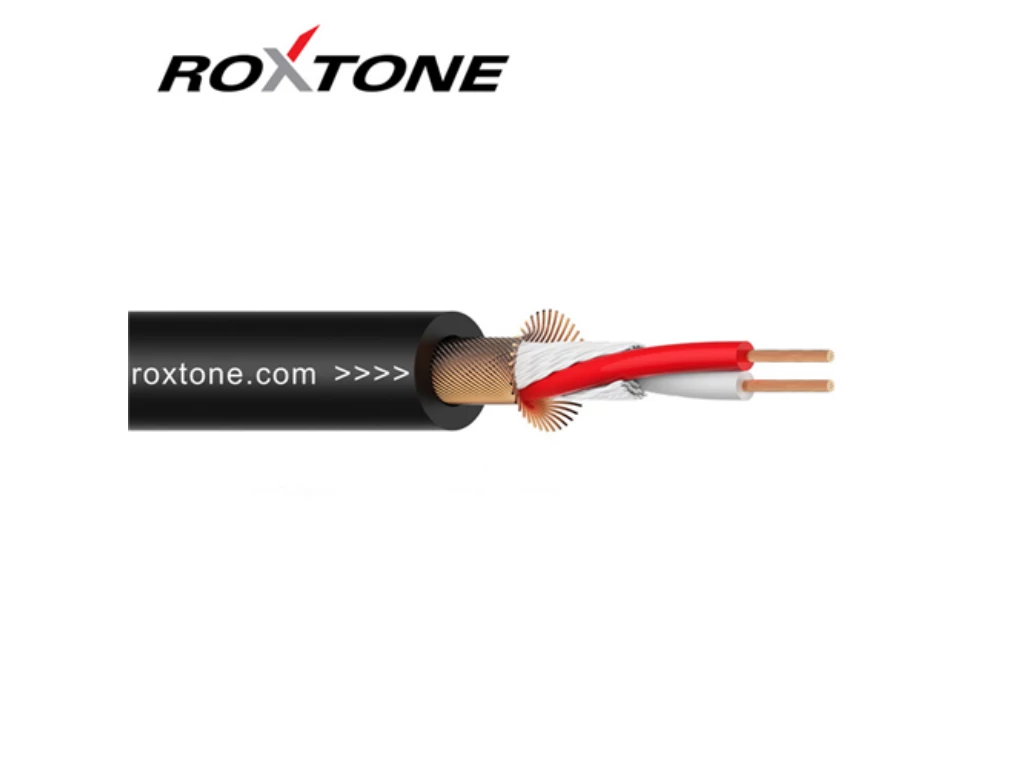 Roxtone MC006-100 Ø 6,5mm mikrofonkábel (fekete) méterre