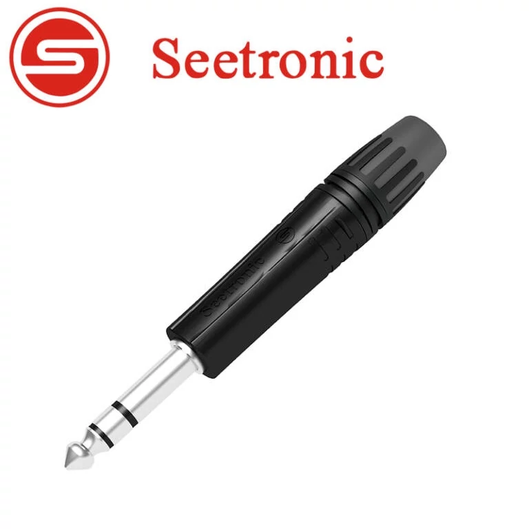 Seetronic MP3X-B Sztereo 6.3 jack dugó (fekete)