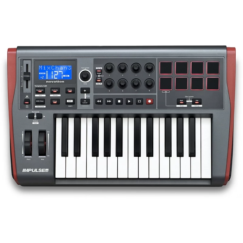 Novation Impulse 25 USB MIDI kontroller billentyűzet