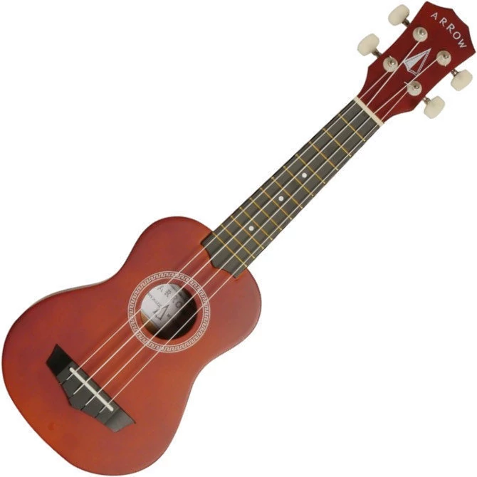 Arrow PB10 S Natural Dark Top szoprán ukulele tokkal