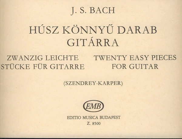 Bach, Johann Sebastian: Húsz könnyű darab gitárra