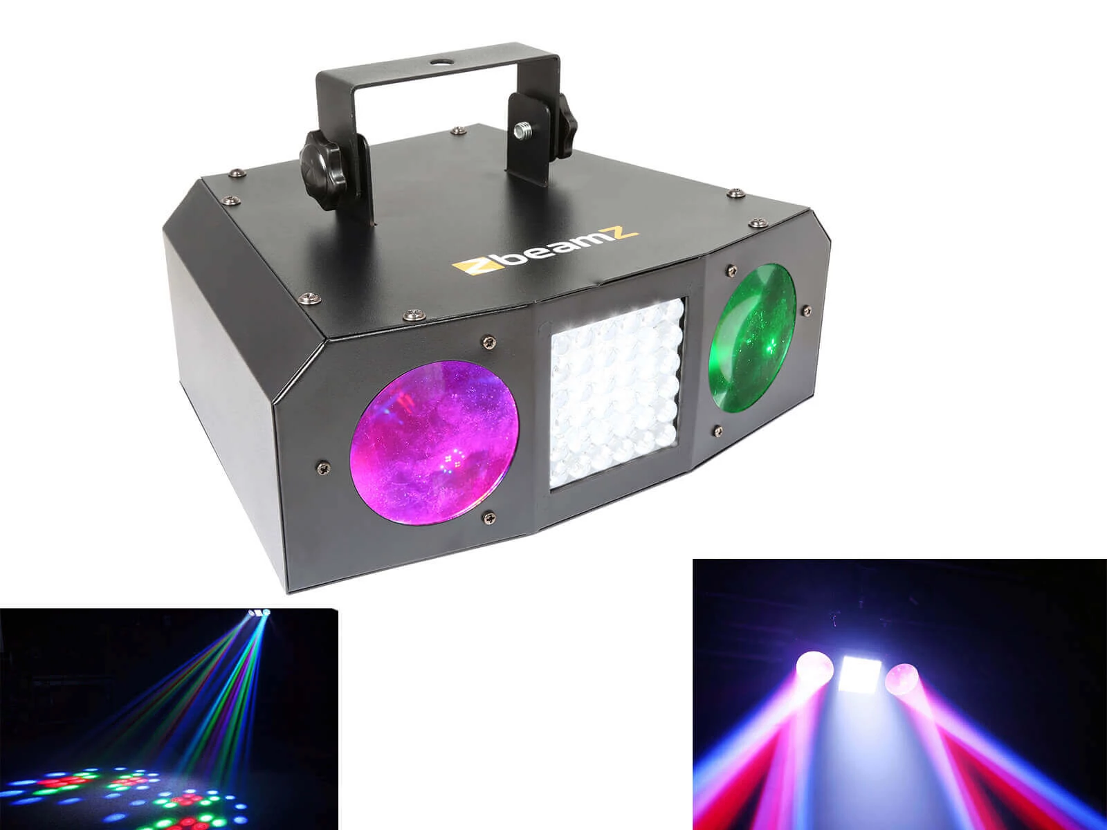 BeamZ Uranus (80x) RGBW (4 szín) LED moonflower fényeffekt + Stroboszkóp