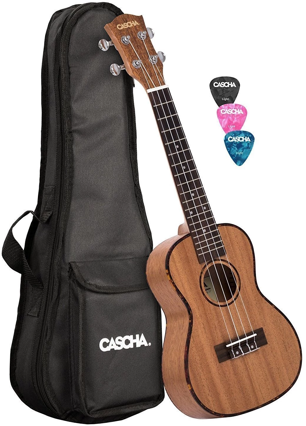 Cascha HH 2035 Premium Mahogany Concert Ukulele Szett