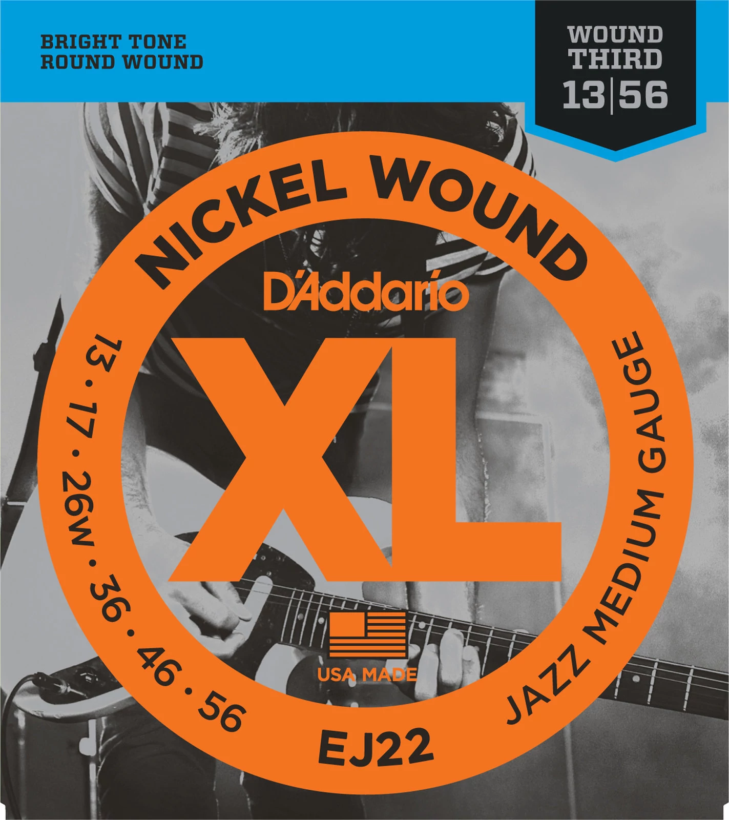 D'Addario EJ 22 013-046 Jazz Medium elektromos gitárhúr szett