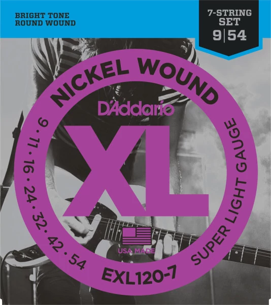 D’Addario EXL120-7 Super Light 009-054 elektromos gitárhúr szett
