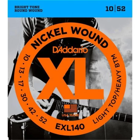 D'Addario EXL140 Nickel Round Wound Light Heavy 010-052 elektromos gitárhúr szett