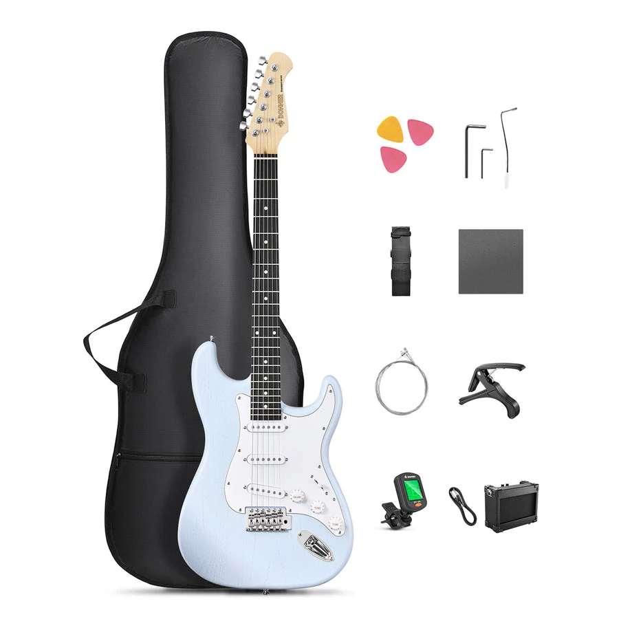Donner DST-80-SO--EC6958 elektromos gitár+mini gitárerősítő szett
