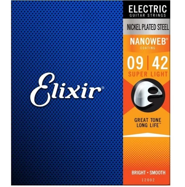 Elixir 12002 Nanoweb Super Light 009-042 elektromos gitárhúr szett