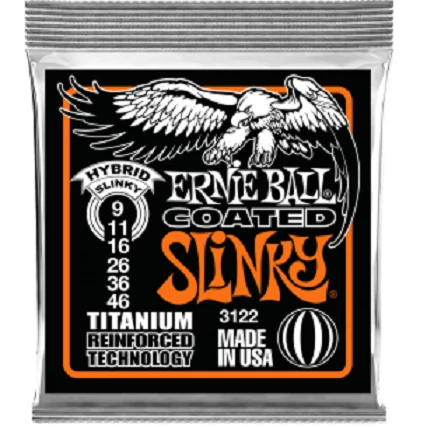 Ernie Ball 3122 Coated Slinky Titanium RPS HYBRID SLINKY 9-46 elektromos gitárhúr szett