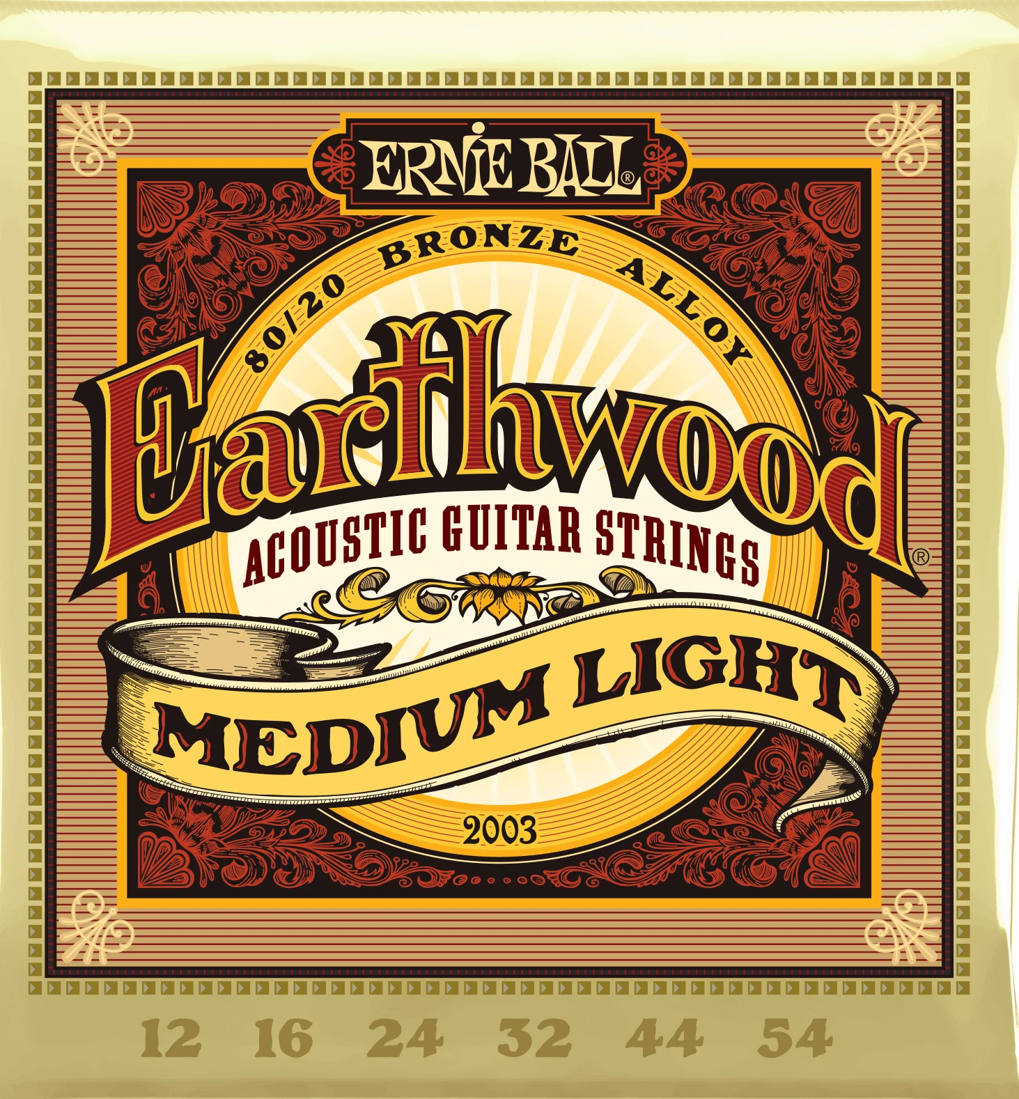 Ernie Ball 2003 Medium Light 012-054 akusztikus húr szett