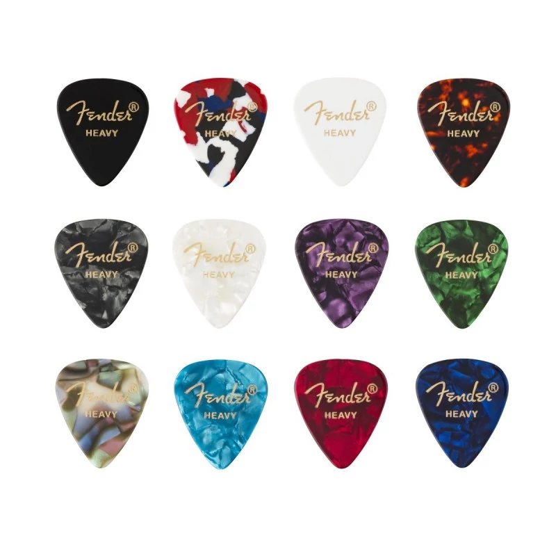 Fender 351 Shape Picks Heavy vegyes színű 12db-os pengető szett
