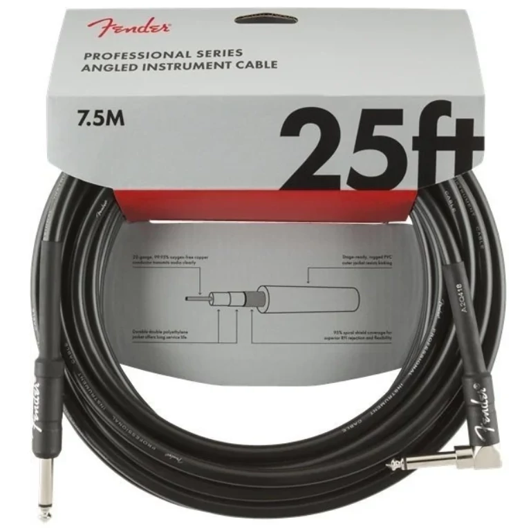 Fender Professional Series Fekete Egyenes - Pipa 7,5m