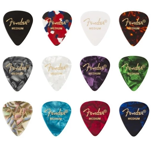 Fender 351 Shape Picks Medium vegyes színű 12db-os pengető szett