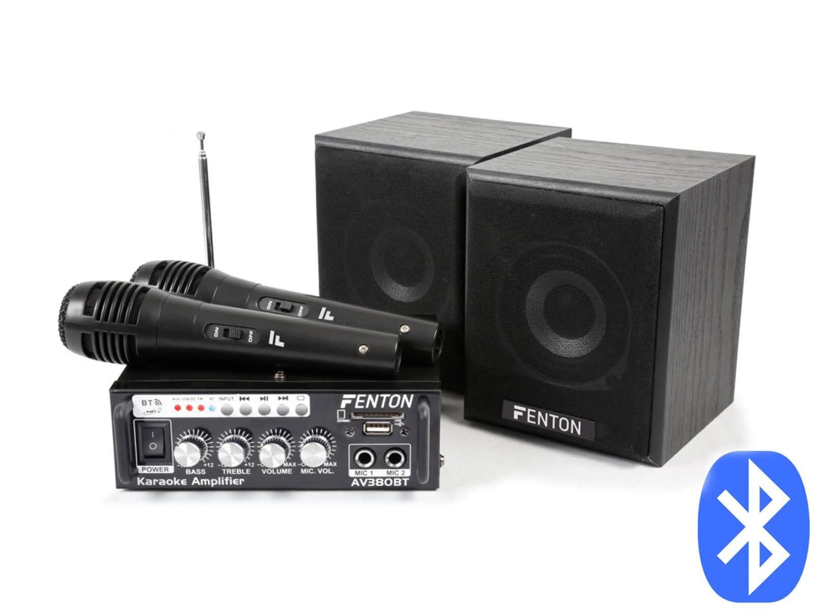 Fenton AV-380BT USB/SD/BT 2x40W karaoke hangfal szett 2x40W