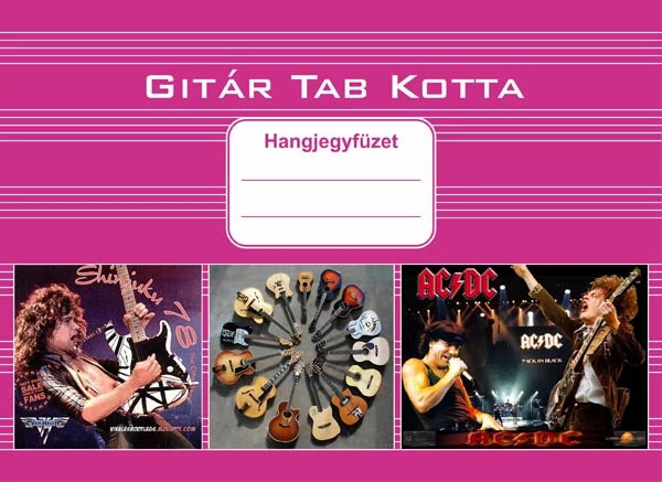 Gitár Tab Kotta hangjegyfüzet