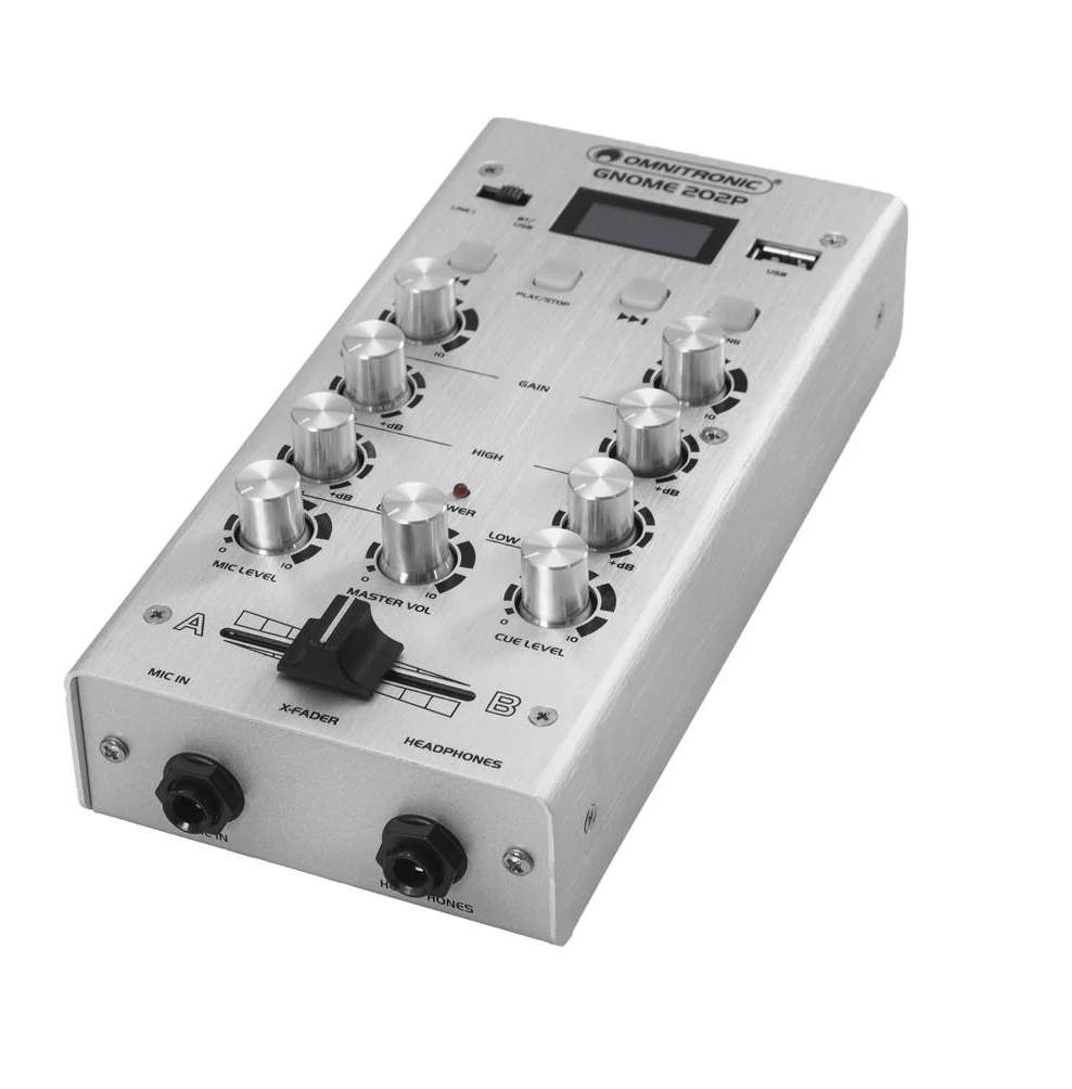 Omnitronic GNOME-202P Mini Mixer silver