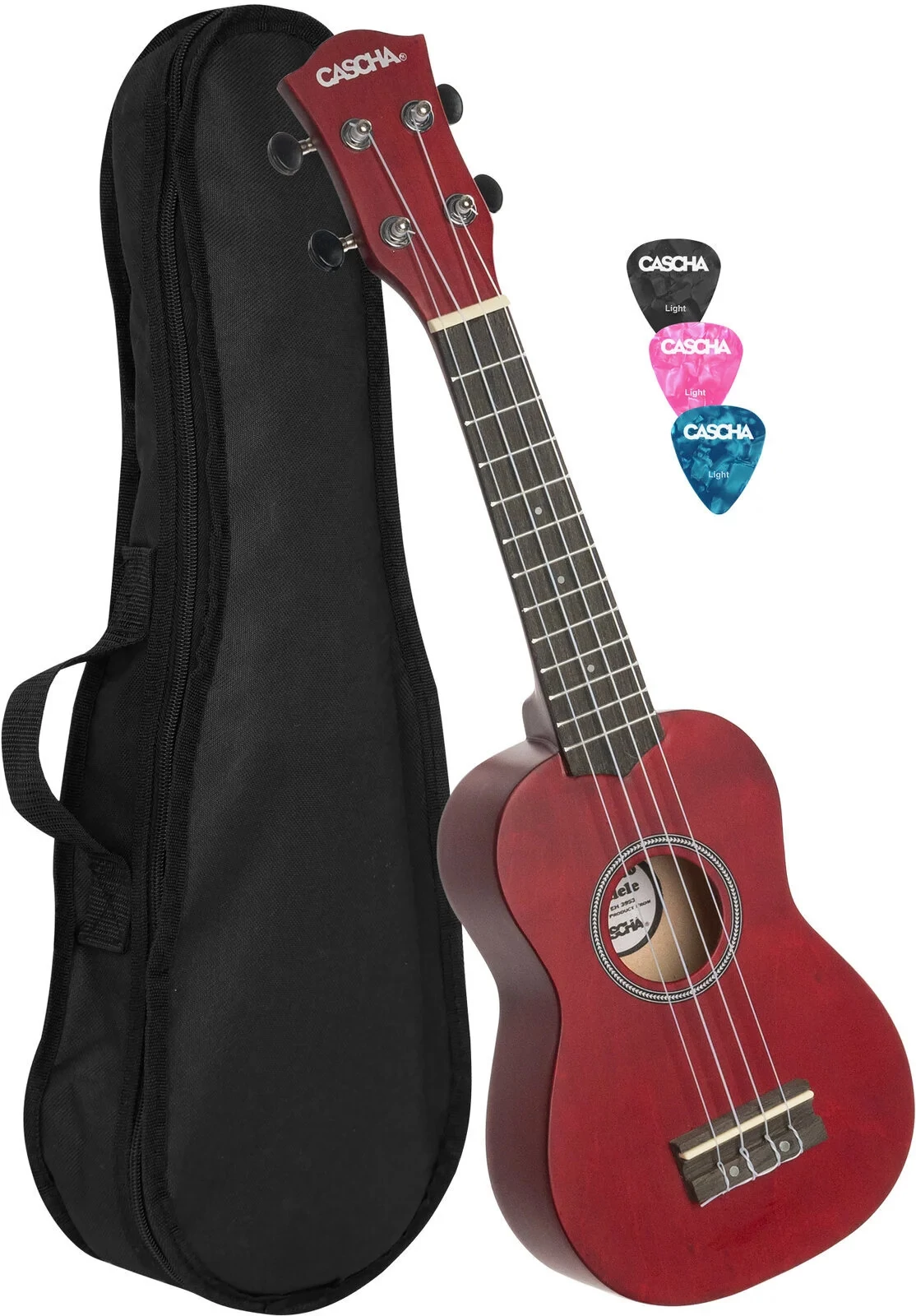 Cascha HH3961 Red szoprán ukulele szett