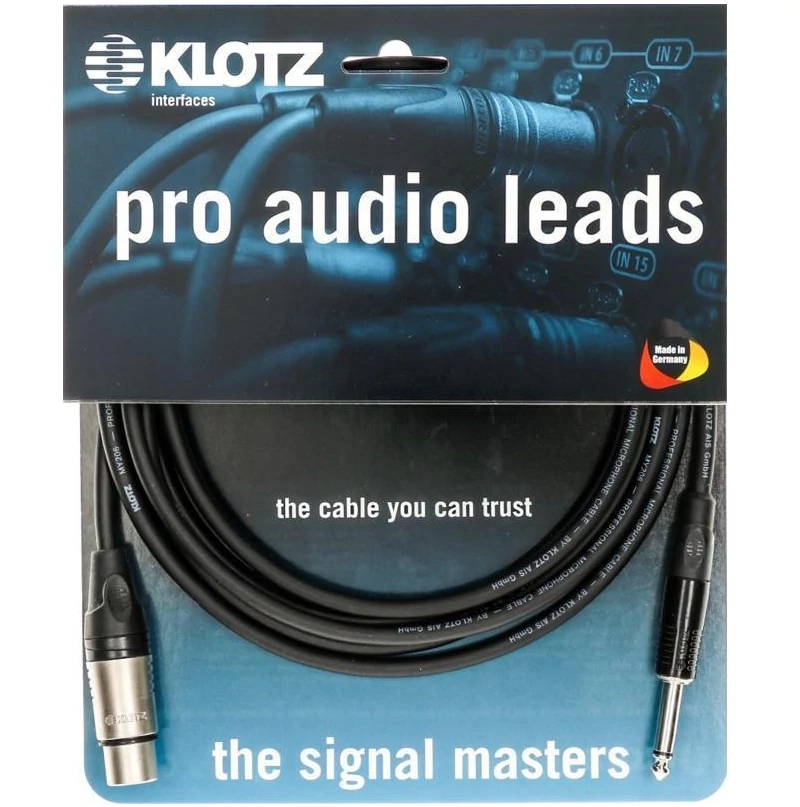 Klotz M1FP1K0500 XLR-JACK kábel, 5m