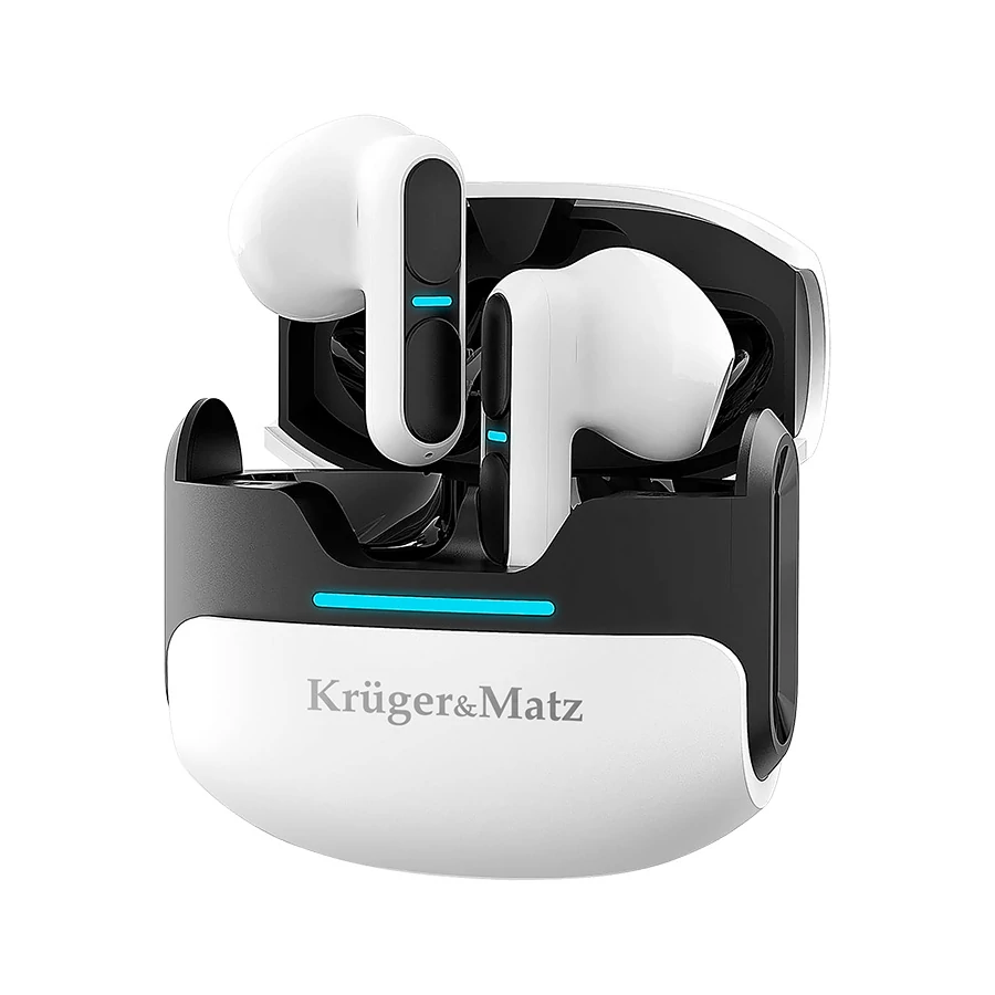 Krüger&Matz KMPM8-W fehér színű Sztereó bluetooth fülhallgató mikrofonnal