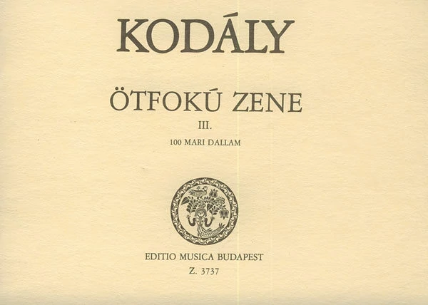 Kodály Ötfokú zene III