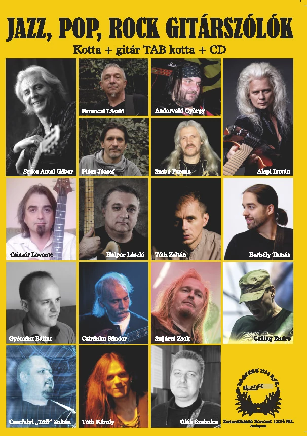 Jazz,Pop,Rock gitárszólók + CD