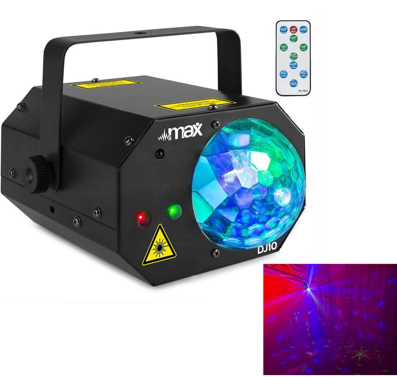 max DJ10 Jellyball + lézer fényeffekt
