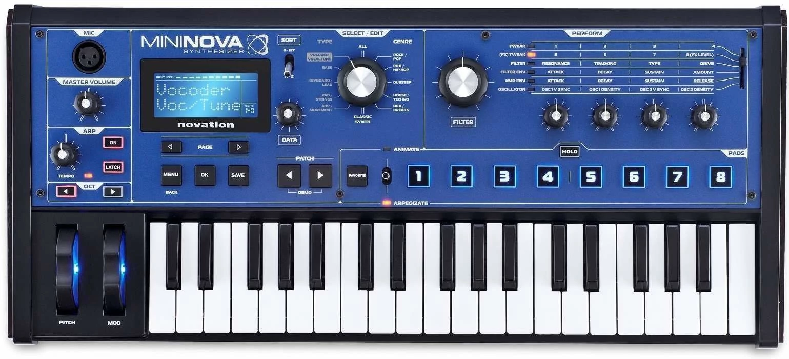 Novation MiniNova virtuális analóg szintetizátor