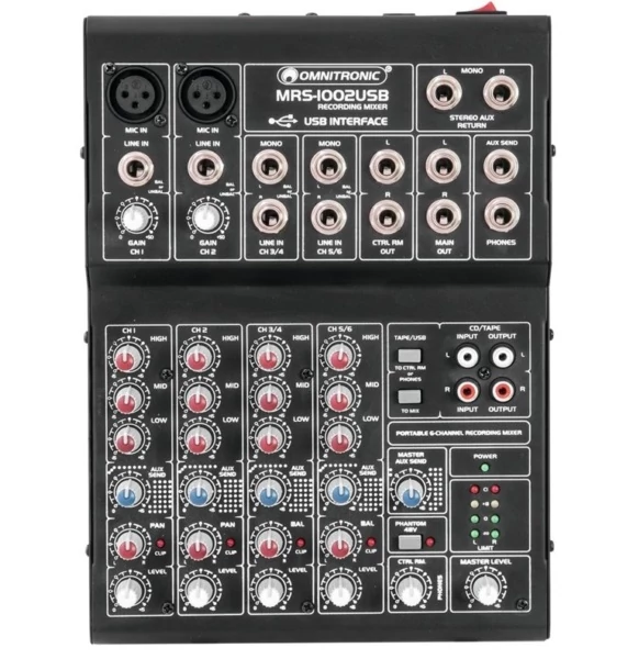 Omnitronic MRS-1002USB keverőpult