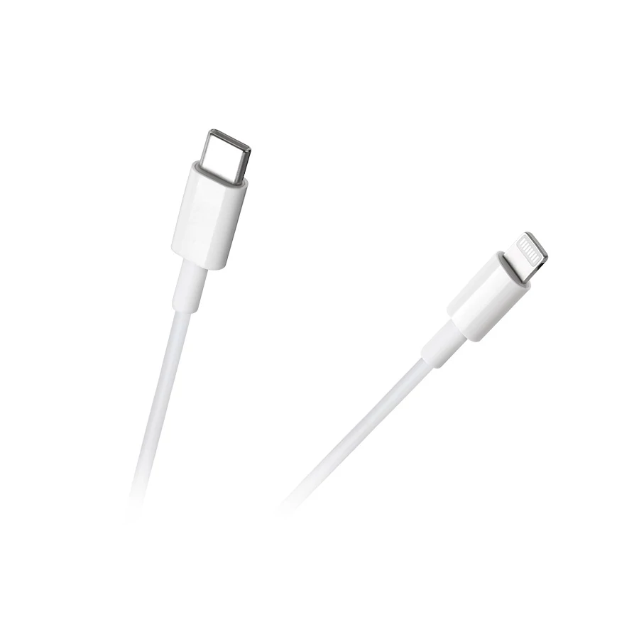 Rebel RB-6009-100-W USB Type-C - Lightning kábel, fehér színű, 1m