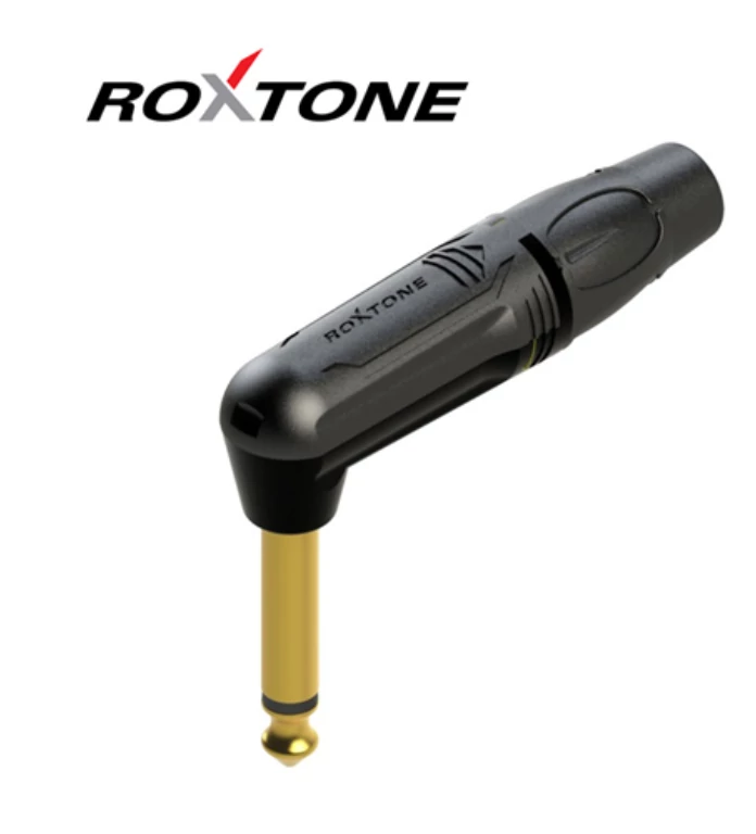 Roxtone RJ2RP-BG Mono 6,3 pipa jack dugó aranyozott (fekete)