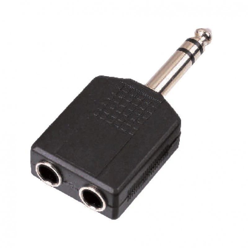 Soundsation SADA040-1 - 6.3mm Jack papa sztereo - 2x6.3mm Jack mama SZTEREO adapter