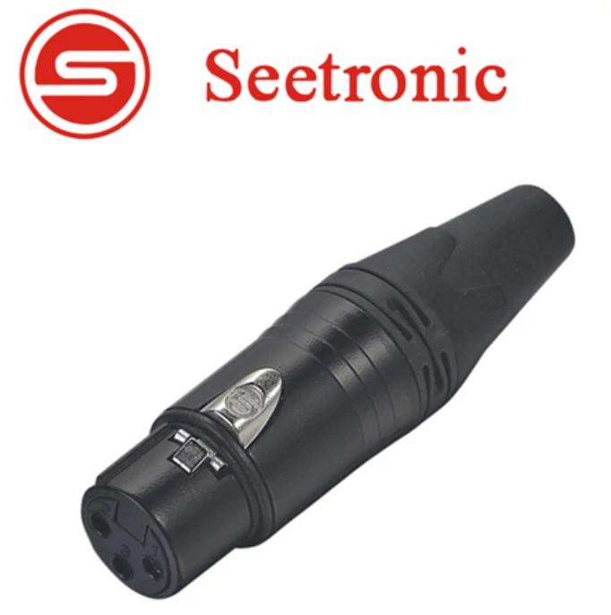 Seetronic SC3FXX-B XLR lengő mama csatlakozó, 3 pólusú, (fekete)