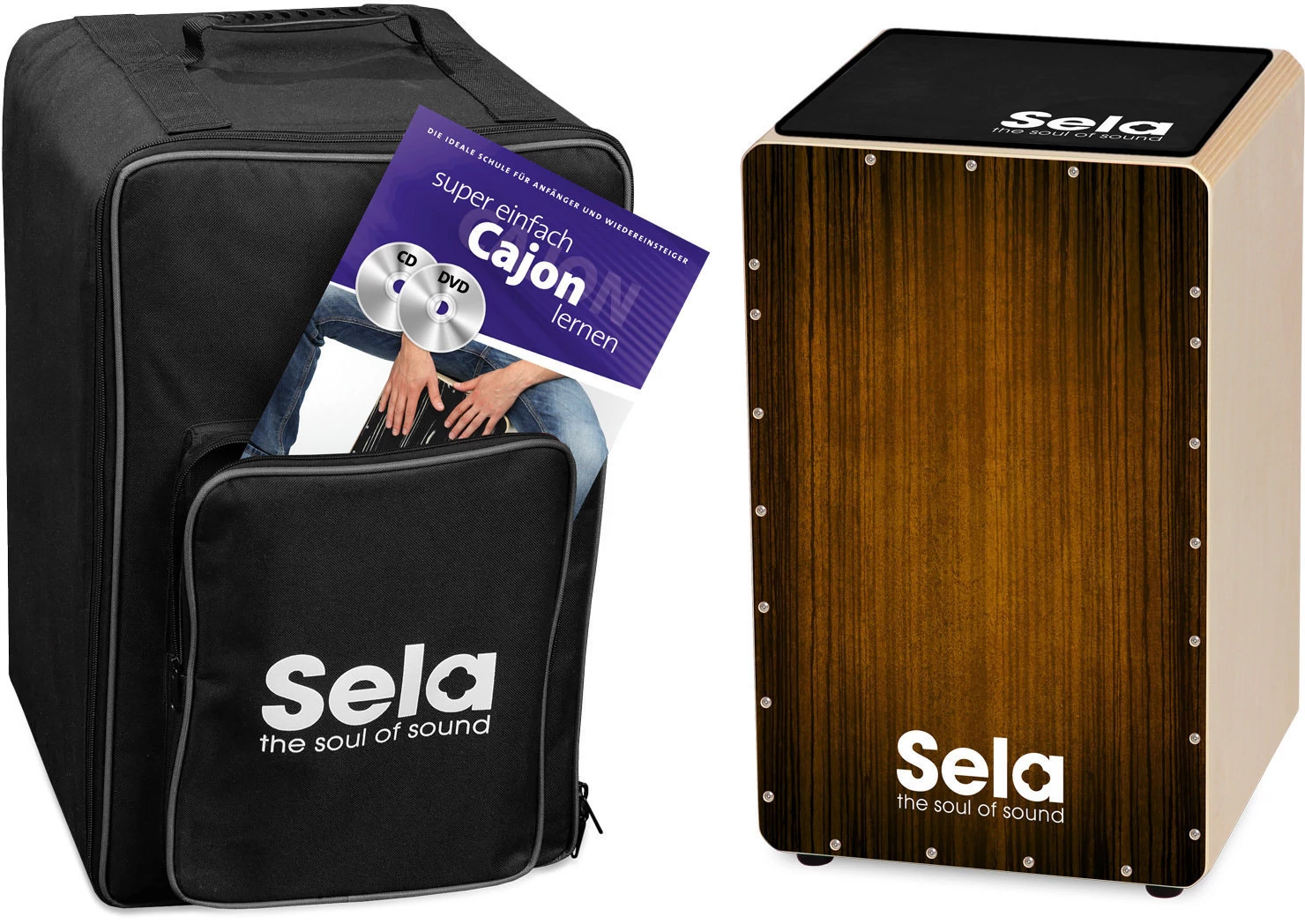 Sela SE 061 Varios Cajon Bundle Brown ütőhangszer szett: Cajon