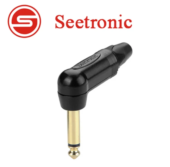 Seetronic SP2RX-BG aranyozott (fekete) Mono 6,3 pipa jack dugó 