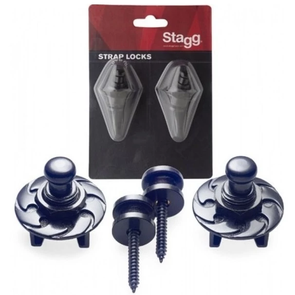 Stagg SSL1 BK Strap Locks fém tüske és pánt zár
