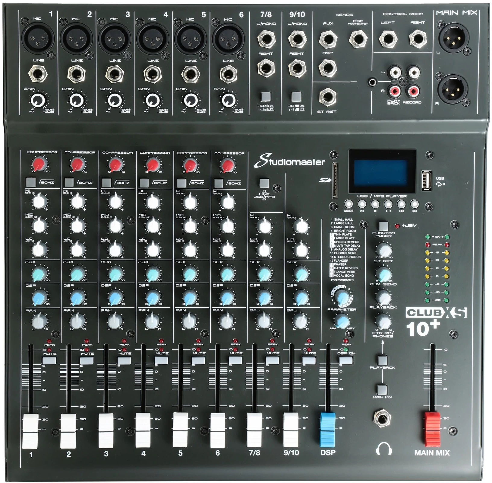 Studiomaster Club XS10+ kompakt analóg keverő