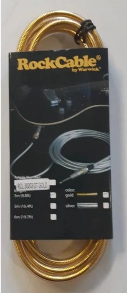 Warwick Rockcable RCL 30203 D7 Gold hangszerkábel 3m