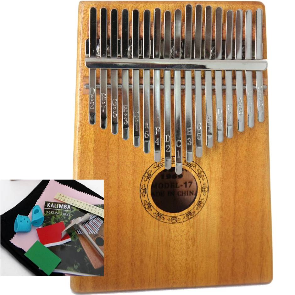 Veles-X Woodman WKLM17 Brown  17 hang Kalimba komplett szett