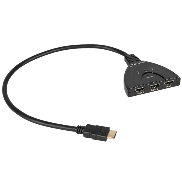 ZLA0310 HDMI közösítő, 3 bemenet - 1 kimenet, kapcsolható